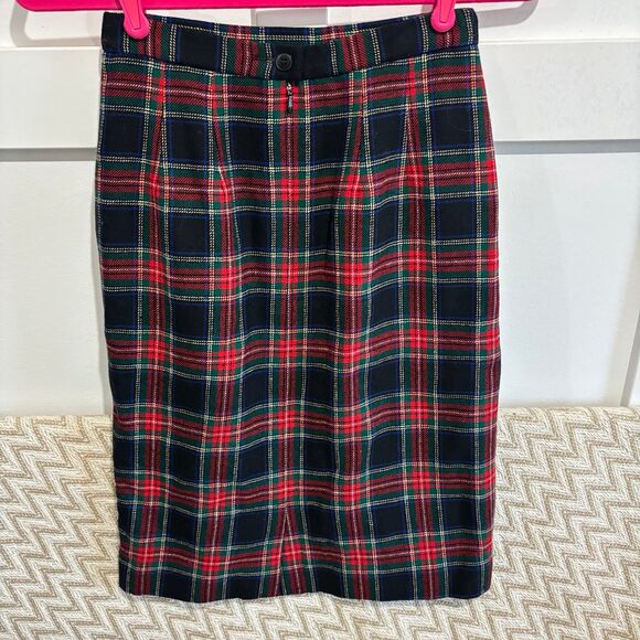 Vintage Pendleton Wool Authentic Black Stewart Tartan Skirt - Picture 5 of 11